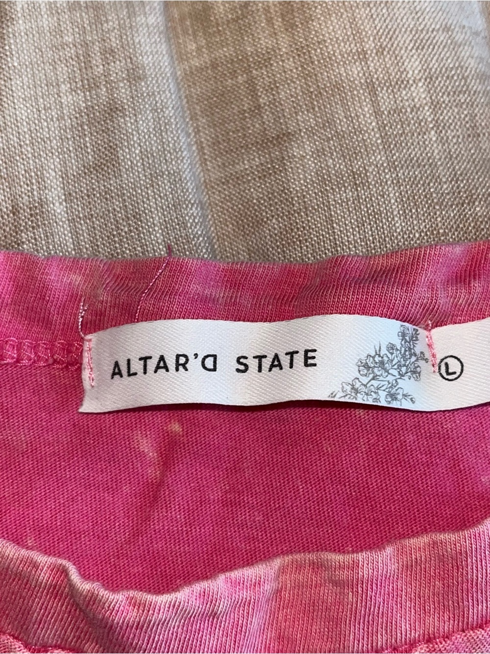 Altar'd State Pocket Tee boxy crop cotton acid wash - Picture 2 of 7